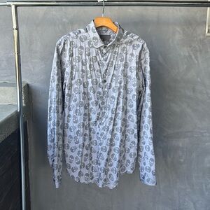 Zara skulls dress shirt size large men’s slim fit